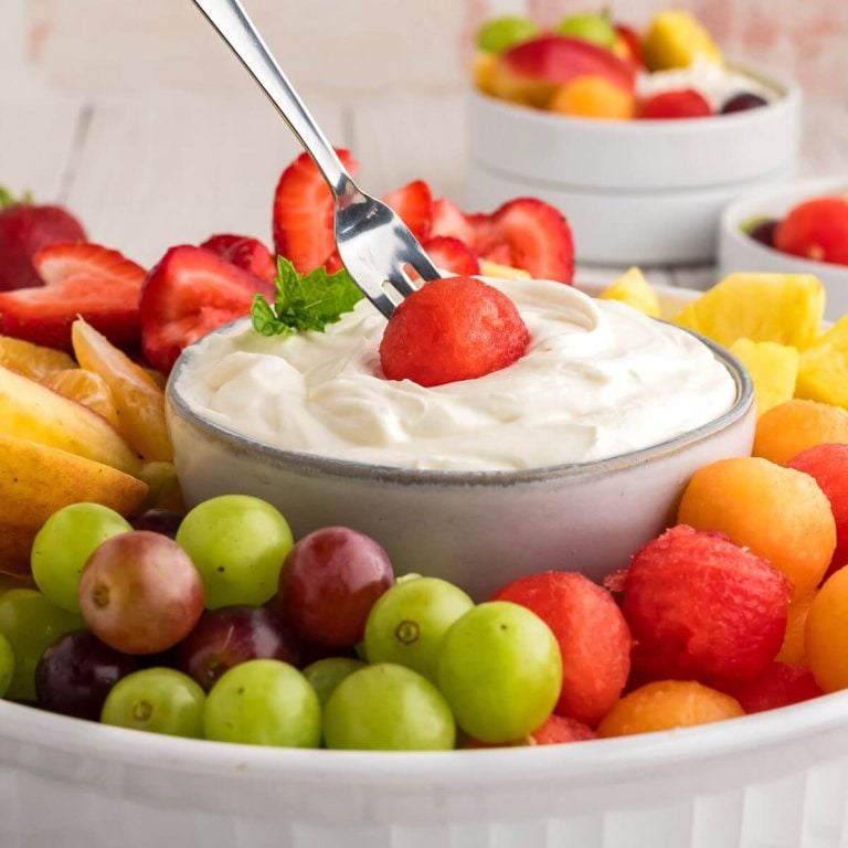 3 ingredient cream cheese fruit dip.