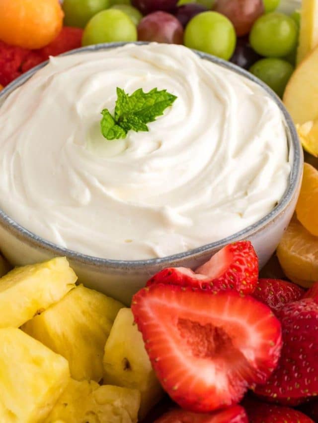 Easy 3-Ingredient Cream Cheese Fruit Dip Story
