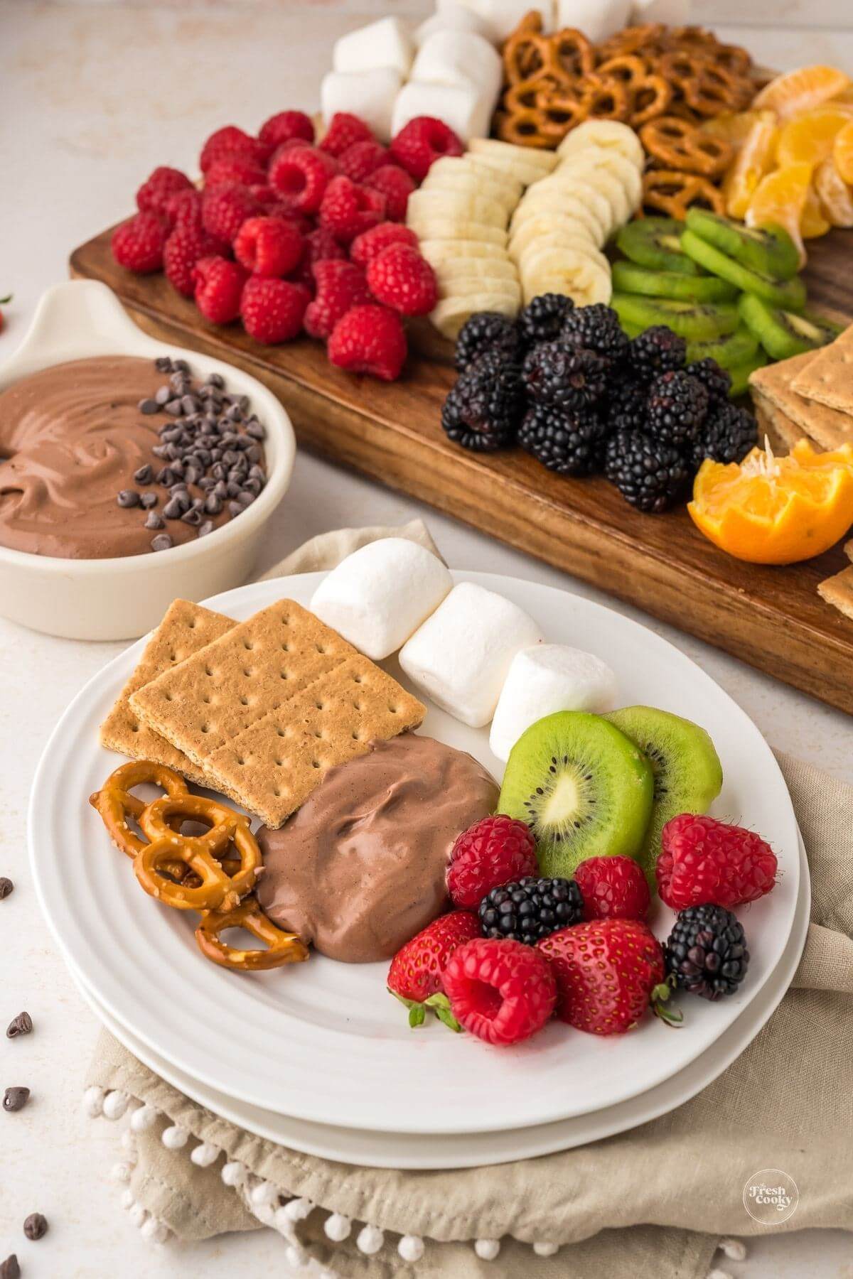 Serving of dip, 4 ingredients, low sugar dip.