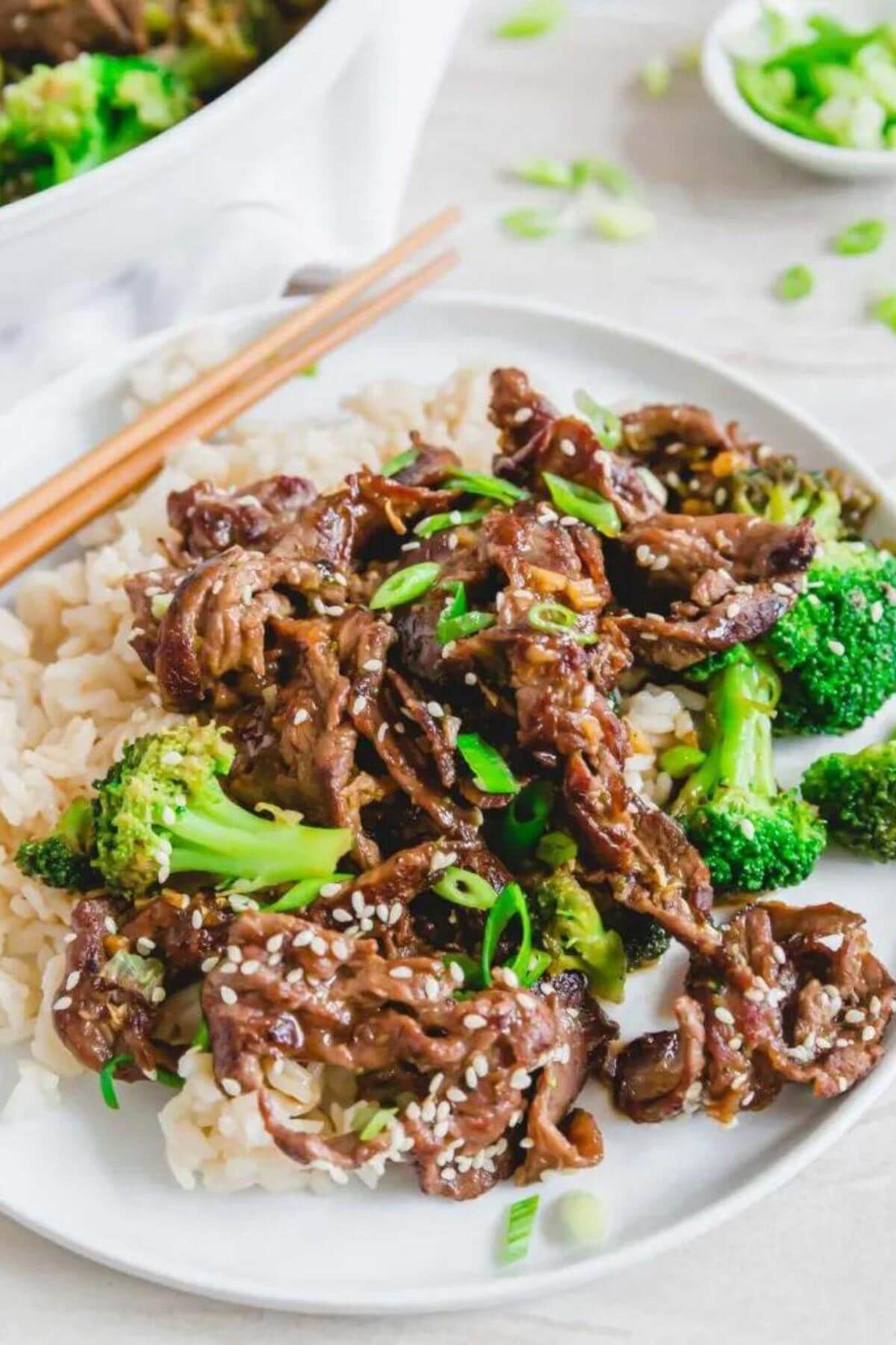 Shaved beef stir fry.