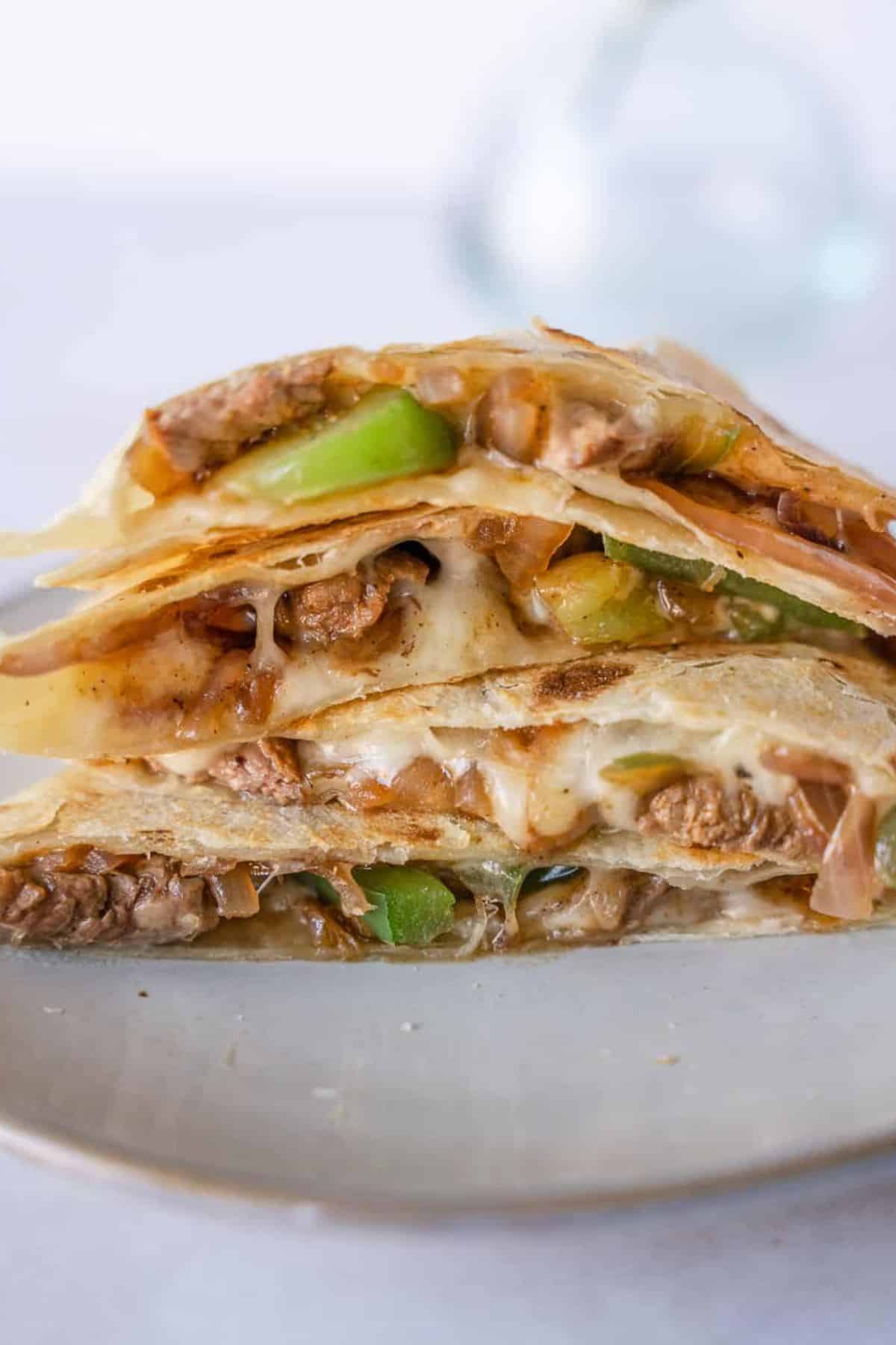 Steak fajita quesadilla, viral TikTok recipe.