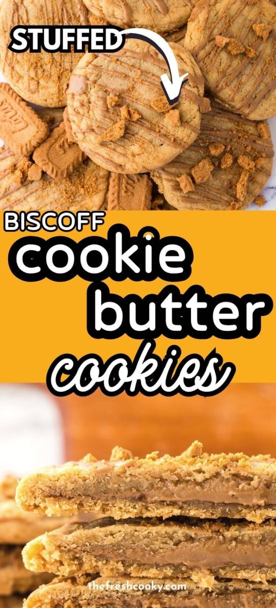 Cookie butter cookies, Biscoff stuffed, to pin.