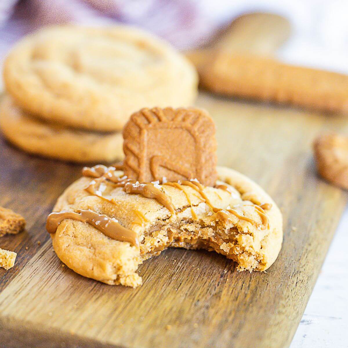 Biscoff Stuffed Cookie butter cookies.