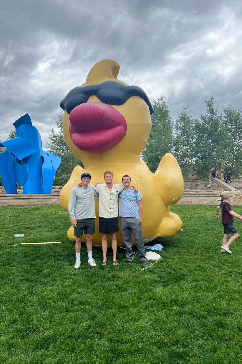 Our boys at rubber ducky race.