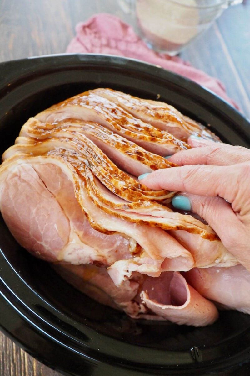 Use your fingers to get the honey butter mixture between slices. 