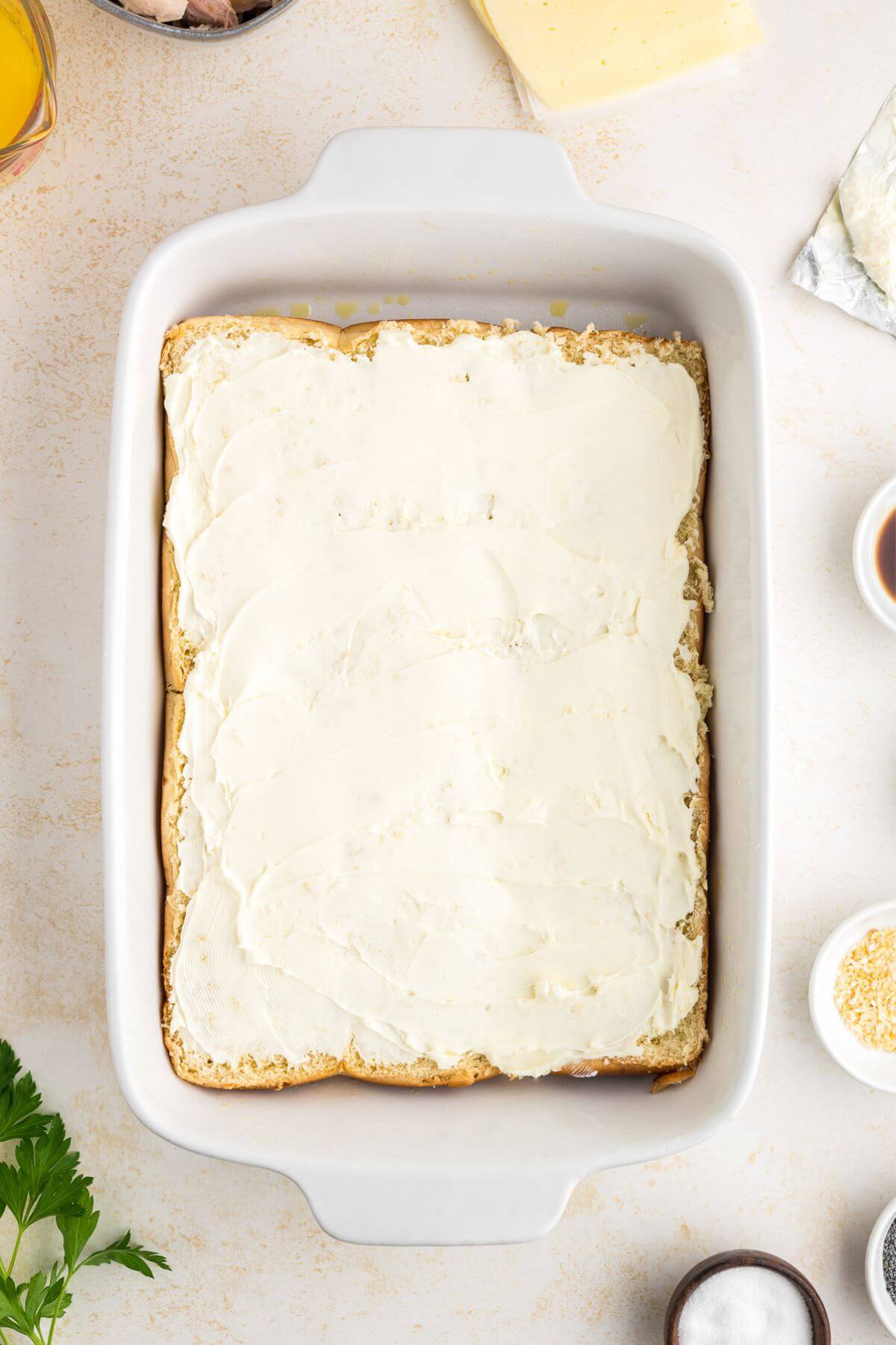Easy baked turkey sliders cream cheese layer.