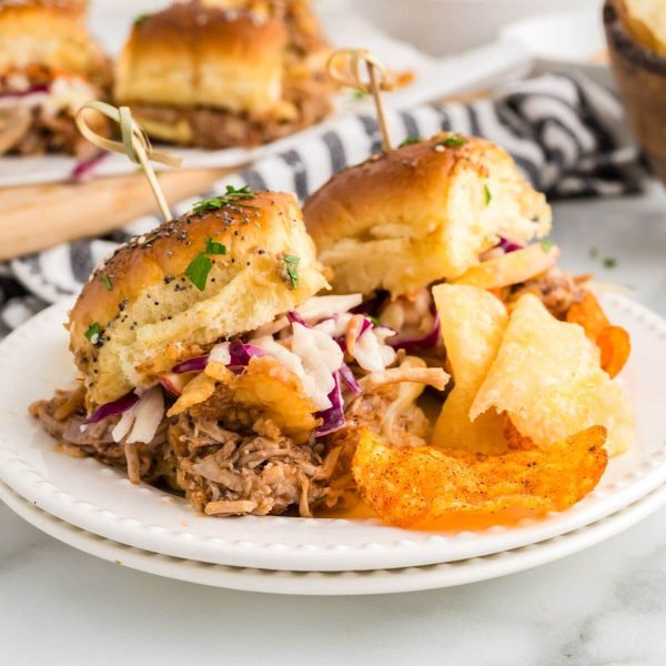 Easy BBQ Pulled Pork Sliders Recipe • The Fresh Cooky