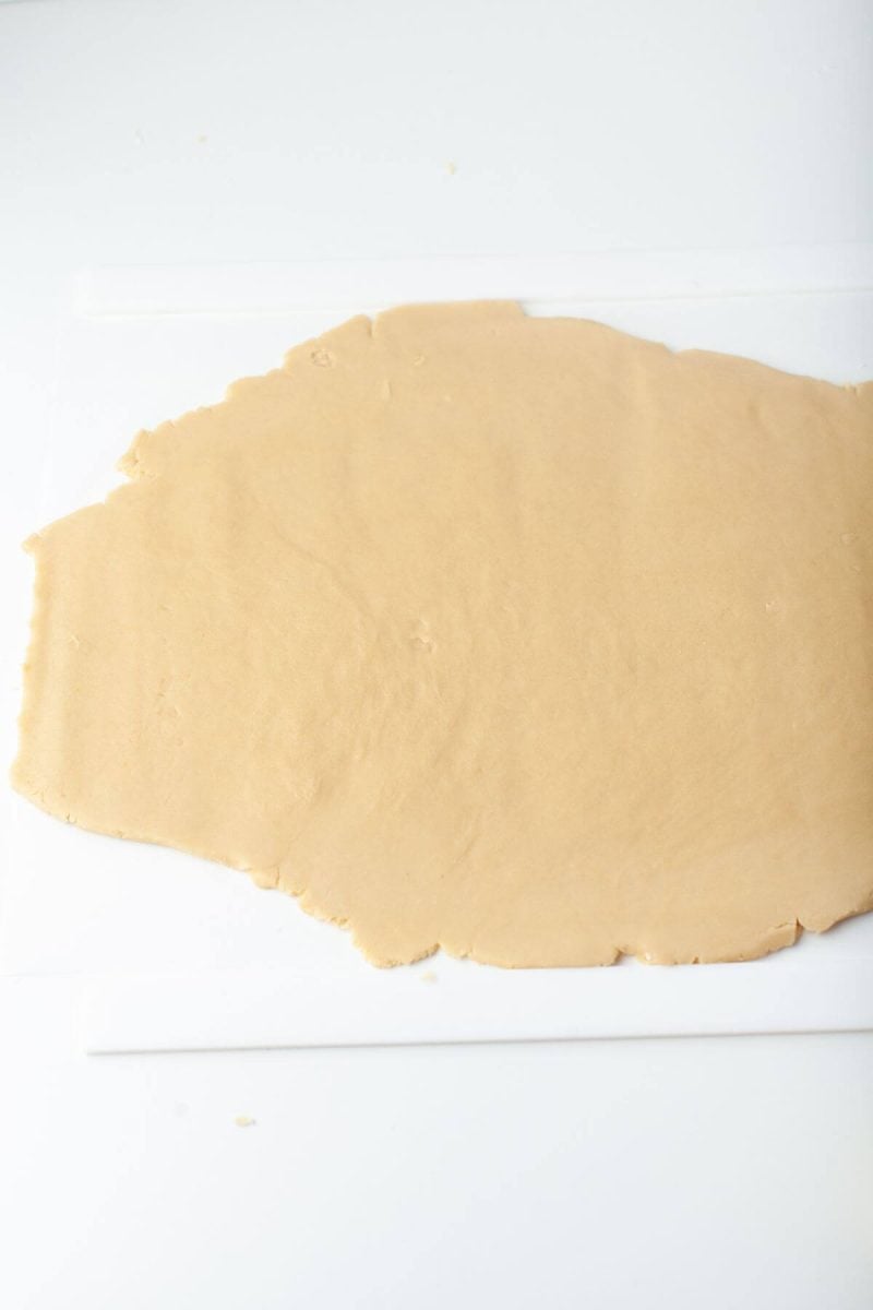 Rolled out cookie dough.