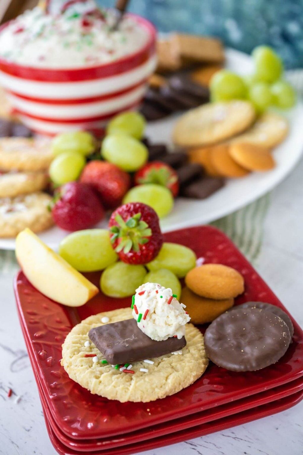 Easy Christmas Tree Cake Dip Recipe (Little Debbie) • The Fresh Cooky