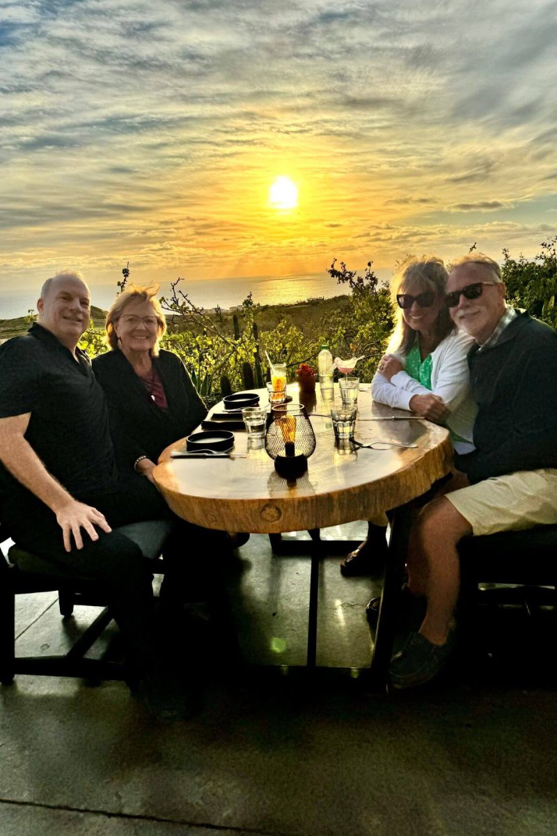 Dinner during sunset at Picaro (farm to table cuisine).