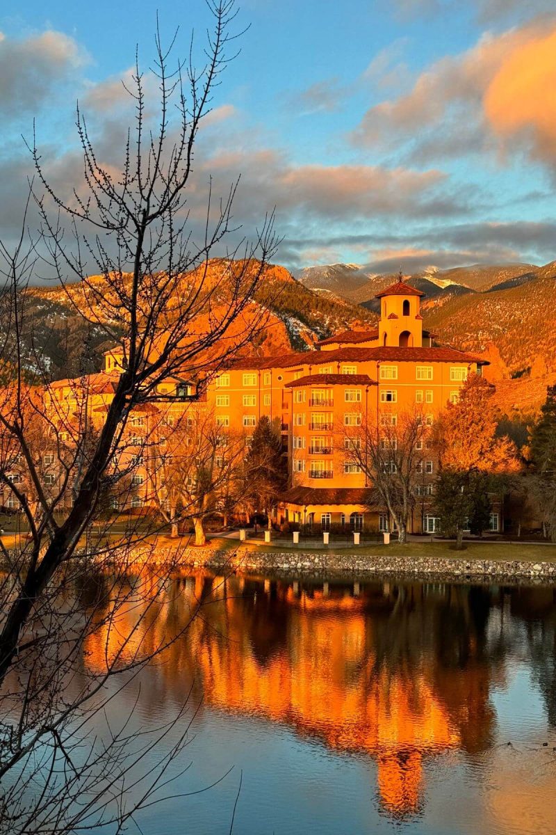 The Broadmoor at sunrise. 