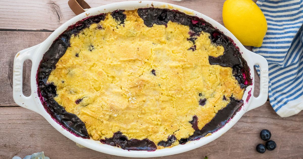 Easy Lemon Blueberry Dump Cake Recipe (Fresh Blueberries) • The Fresh Cooky