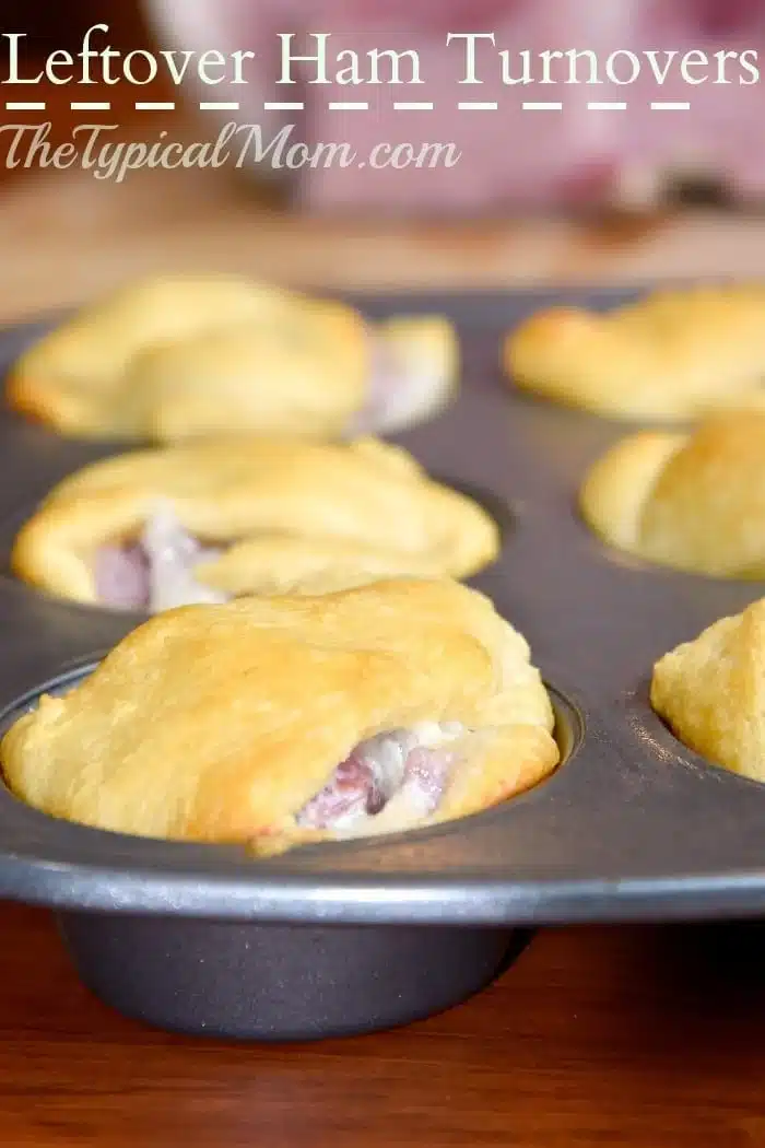 Mini ham pot pies with crescent rolls.