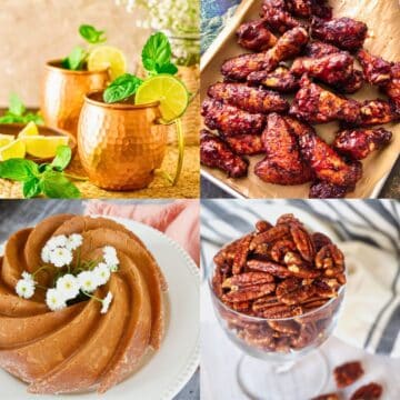 Mint juleps, bourbon wings, Kentucky butter cake and maple bourbon pecans.