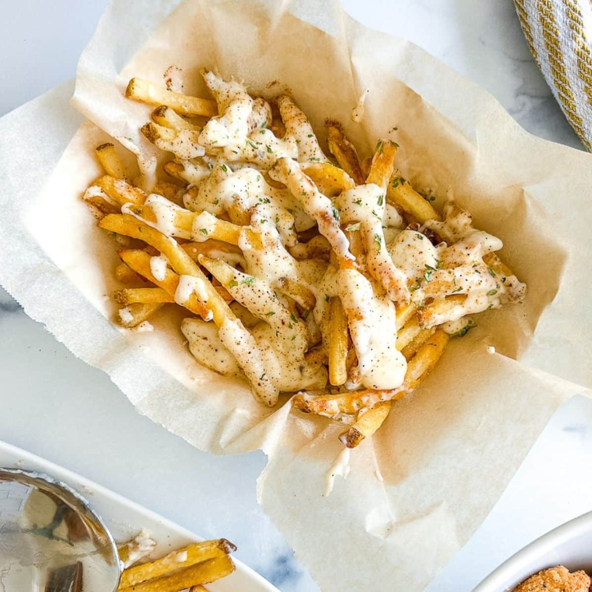 Louisiana Voodoo fries with kicked up ranch dressing.