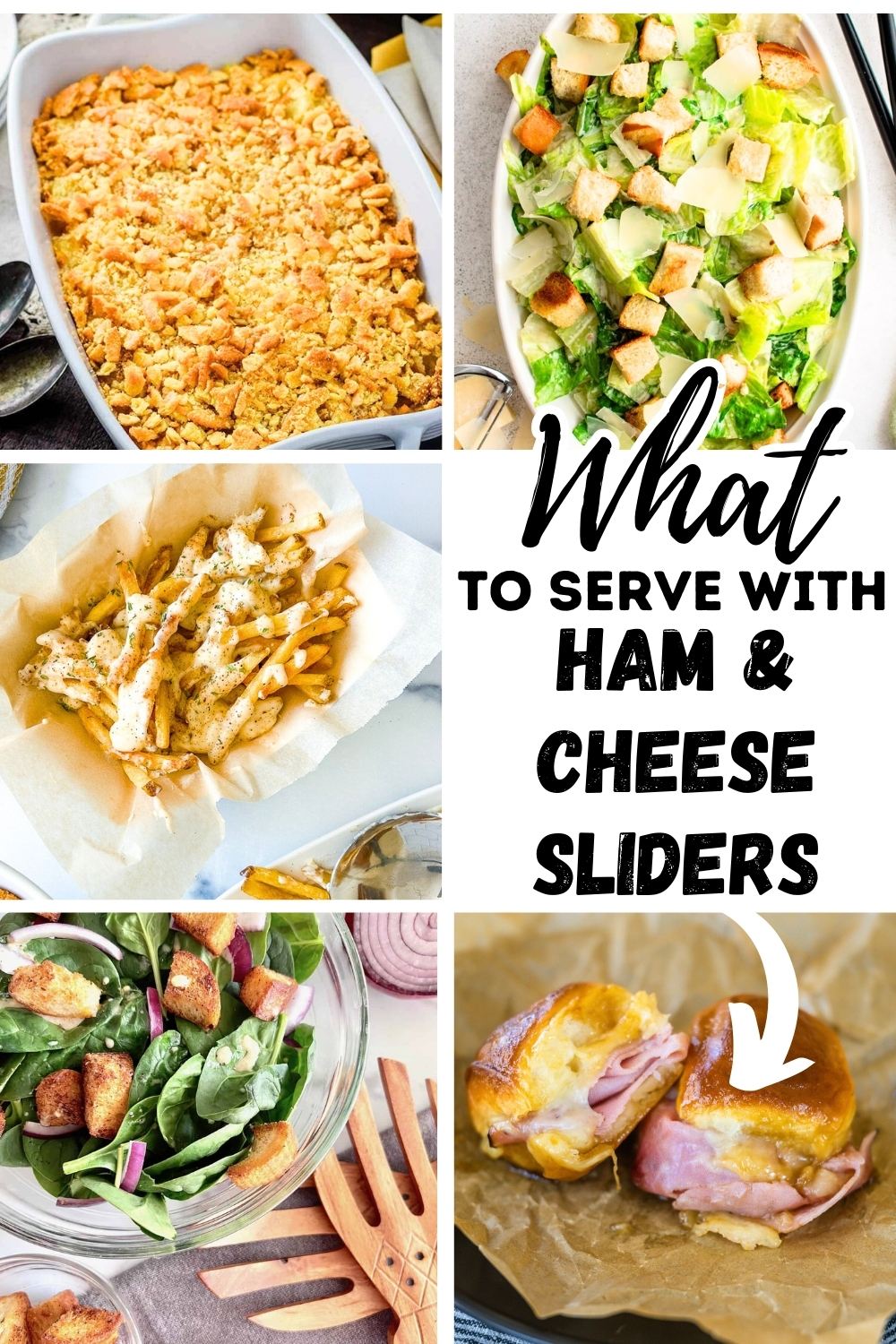 What to serve with ham and cheese sliders, the best sides to serve, to pin.