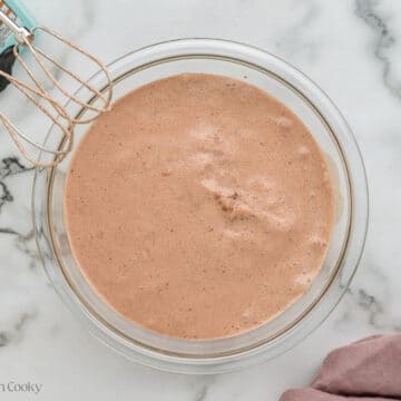 Ice cream batter, mixed well in large bowl.