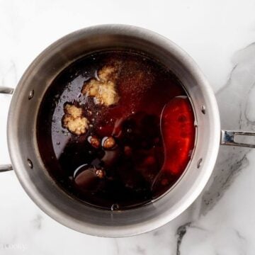First few ingredients in a saucepan.