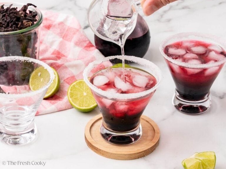 Add tequila to glass.