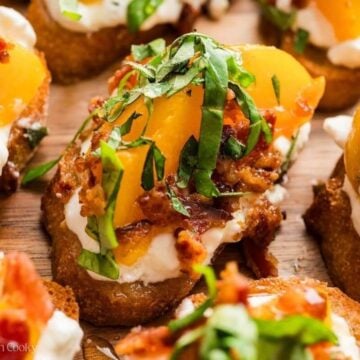 Peach Crostini (Bruschetta)