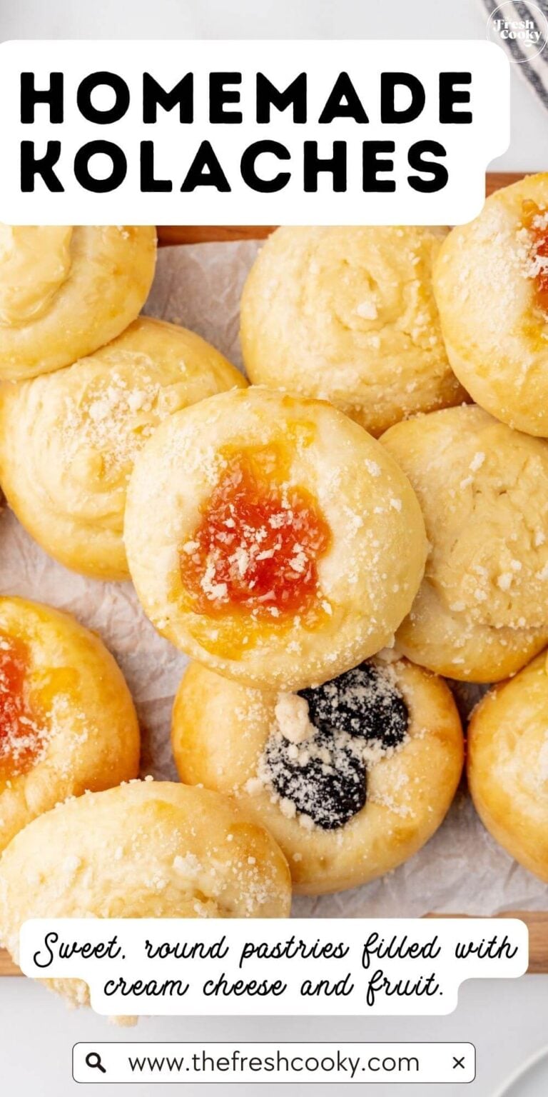 Fresh soft, kolaches on a tray, for pinning.