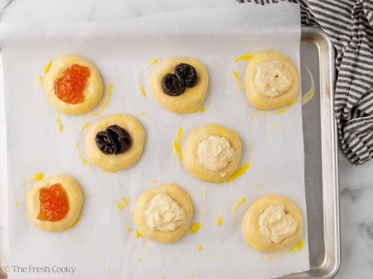 Soft fluffy kolache before baking.