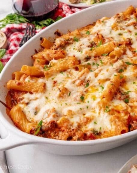 Baked rigatoni