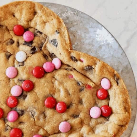 Giant Heart Cookie Cake