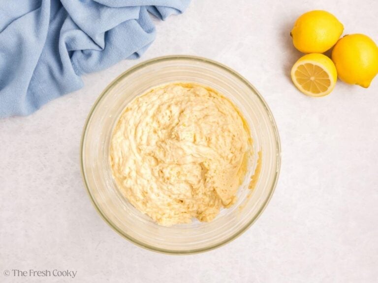 Lemon meringue cupcake batter.