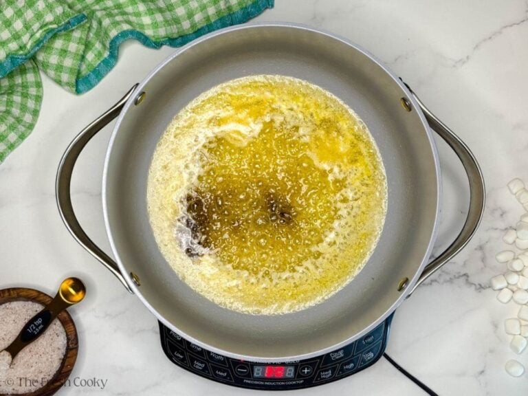 Added vanilla bean paste to the melted butter.