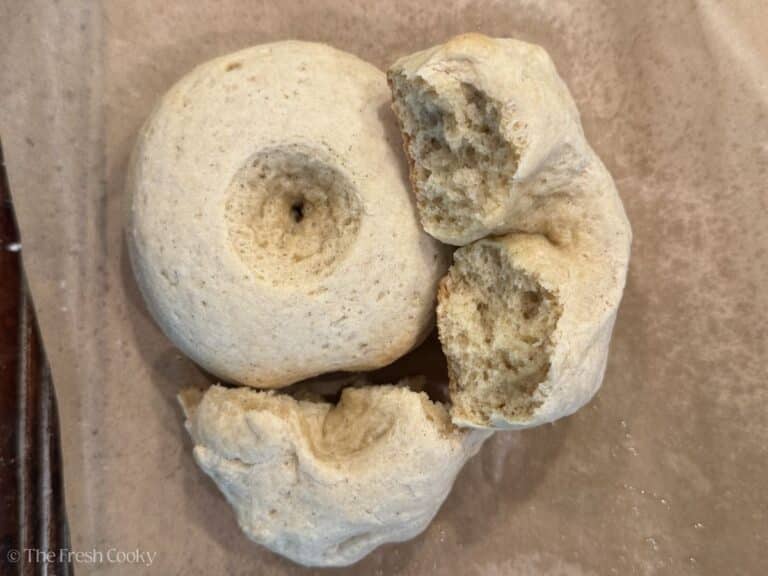 Anemic looking, baked donuts.
