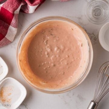 Special sauce all mixed together in a bowl.