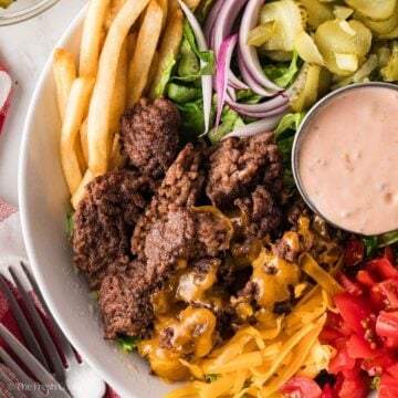 Big Mac Cheeseburger Protein Bowl