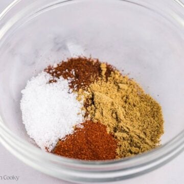 Tilapia fish taco seasoning in a bowl.