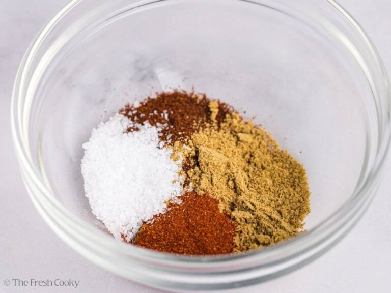 Tilapia fish taco seasoning in a bowl.