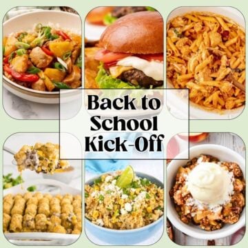Back to School Kick-Off Meal Plan