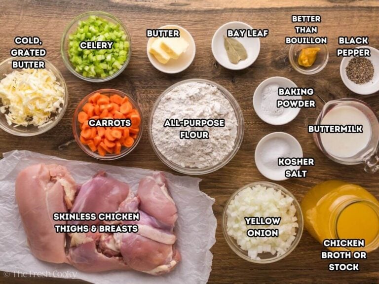 Ingredients needed to make copycat cracker barrel chicken and dumplings.