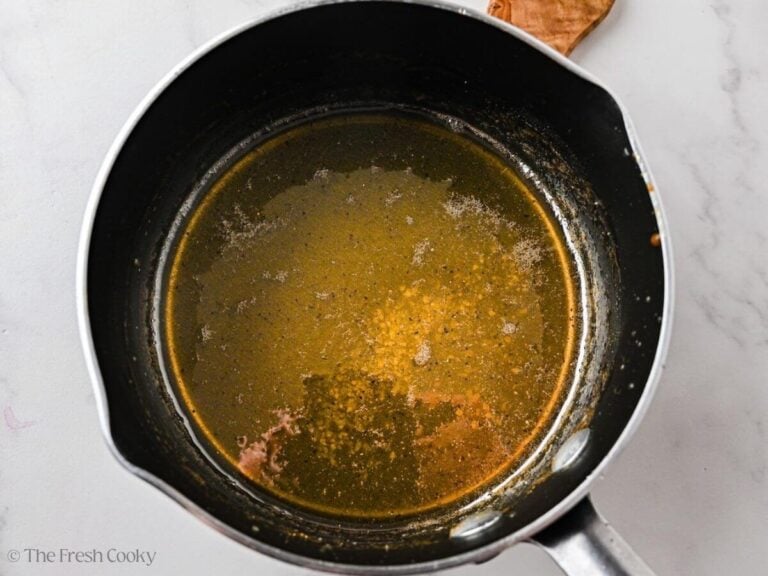 Honey in a saucepan.