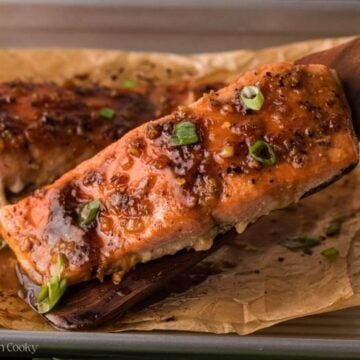 Garlic Honey Salmon (for two)