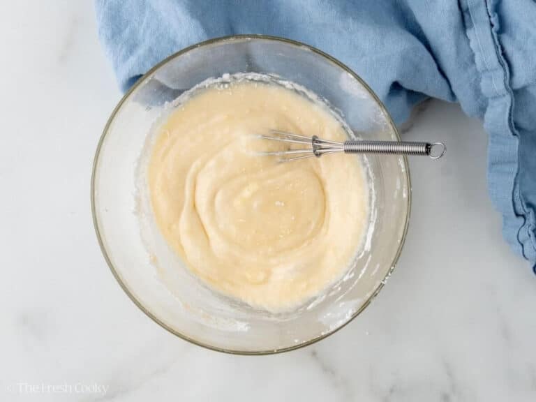 Glaze whisked together in a bowl.