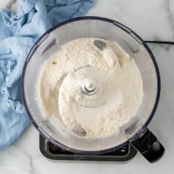 Flour in a food processor.